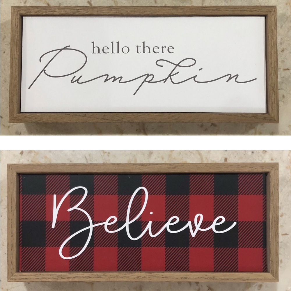 Fall/Christmas decor sign